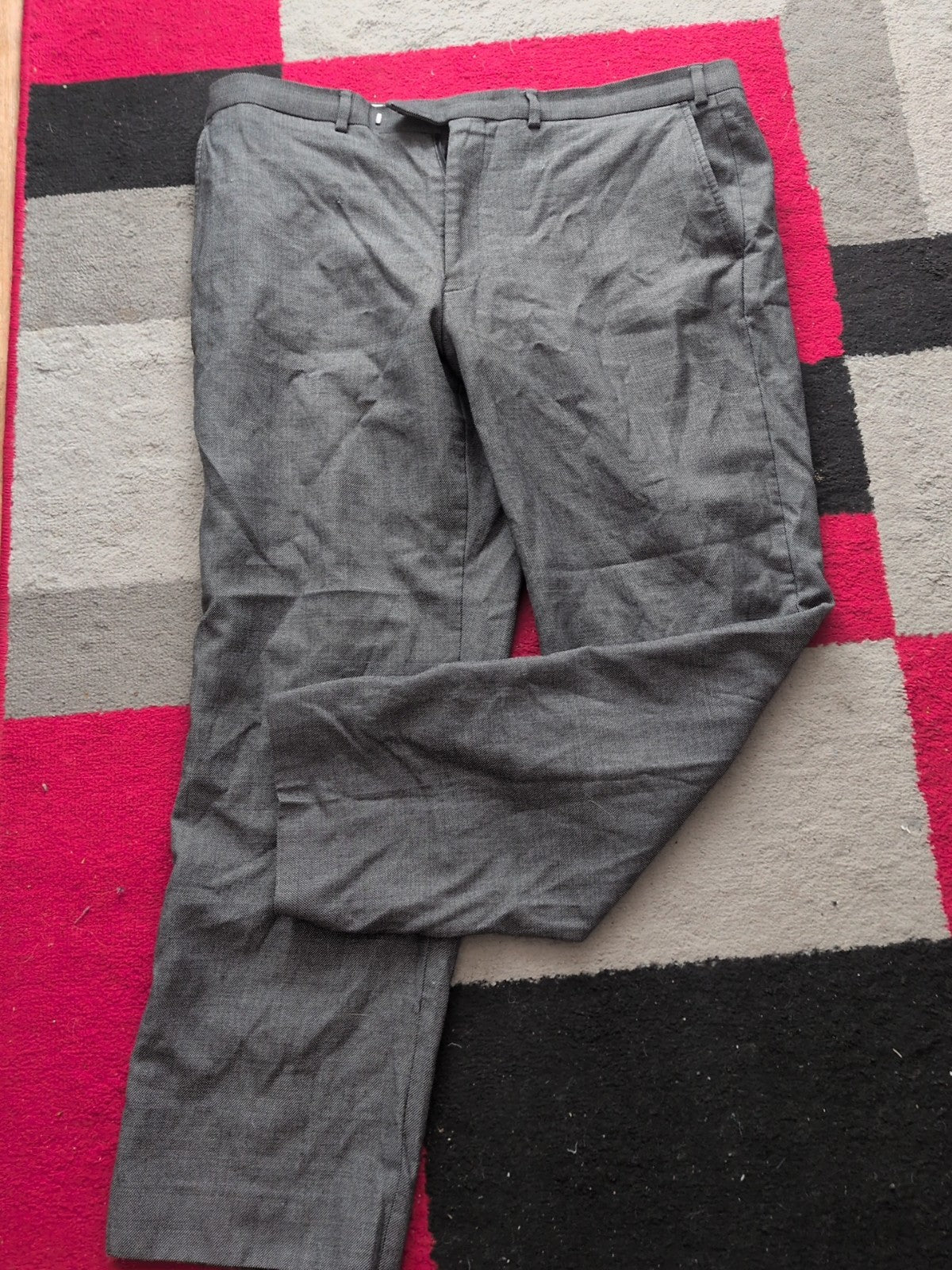 Sartorial 40/31 Black And White Smart Trousers