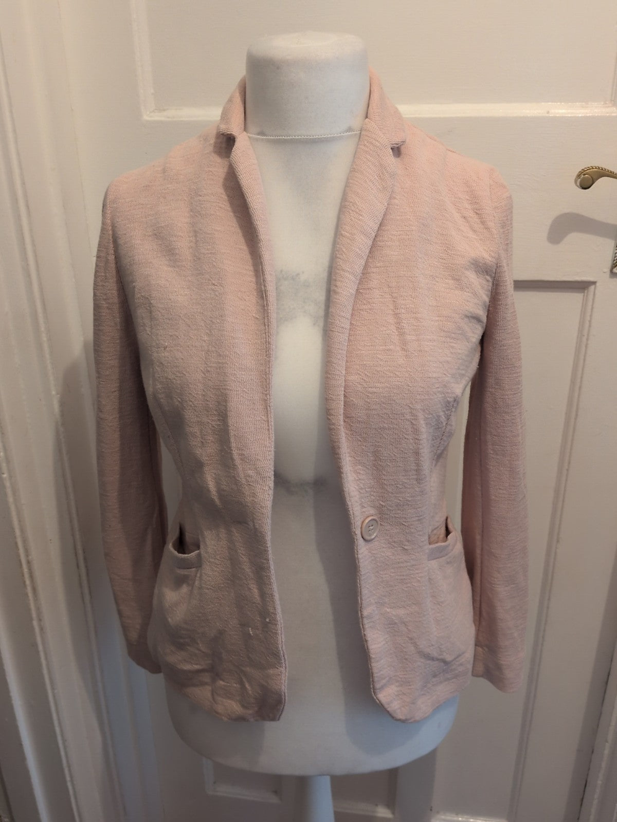 New Look 8 Pale Pink Buttoned Blazer