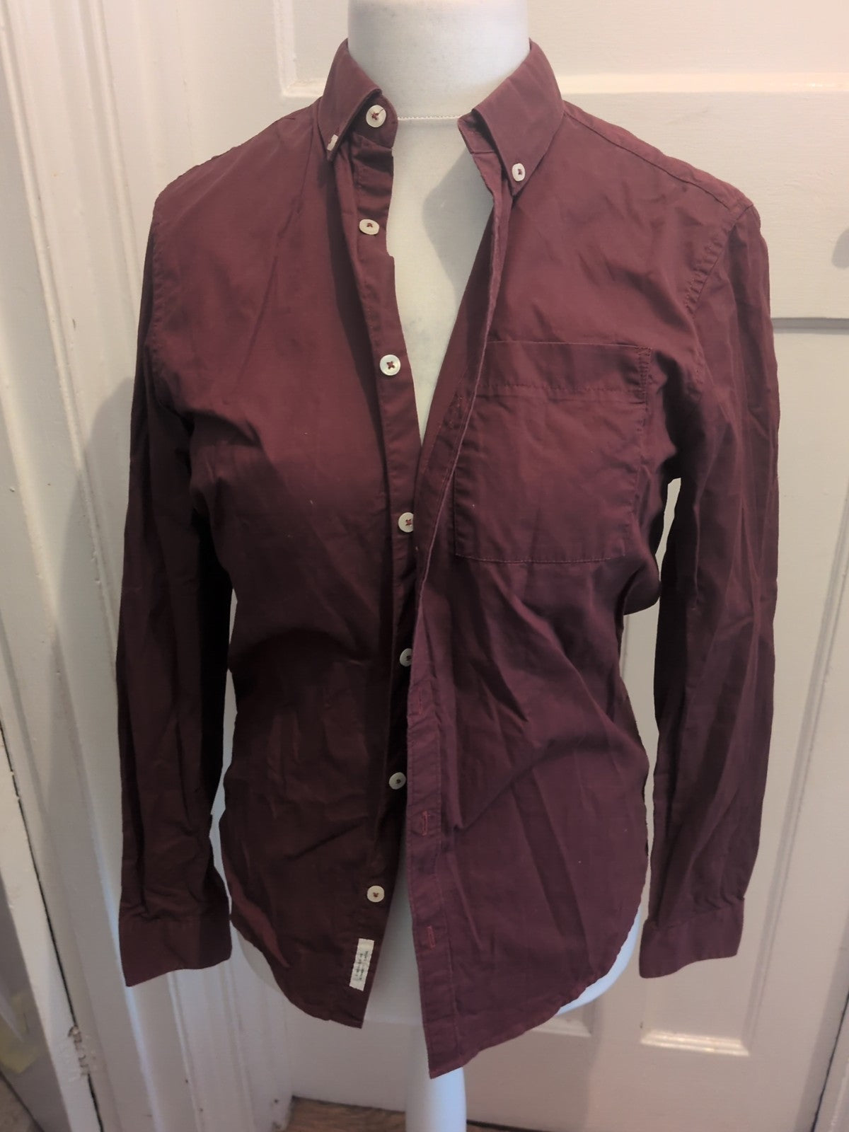 River Island Small Deep Purple Long Sleeve Shirt