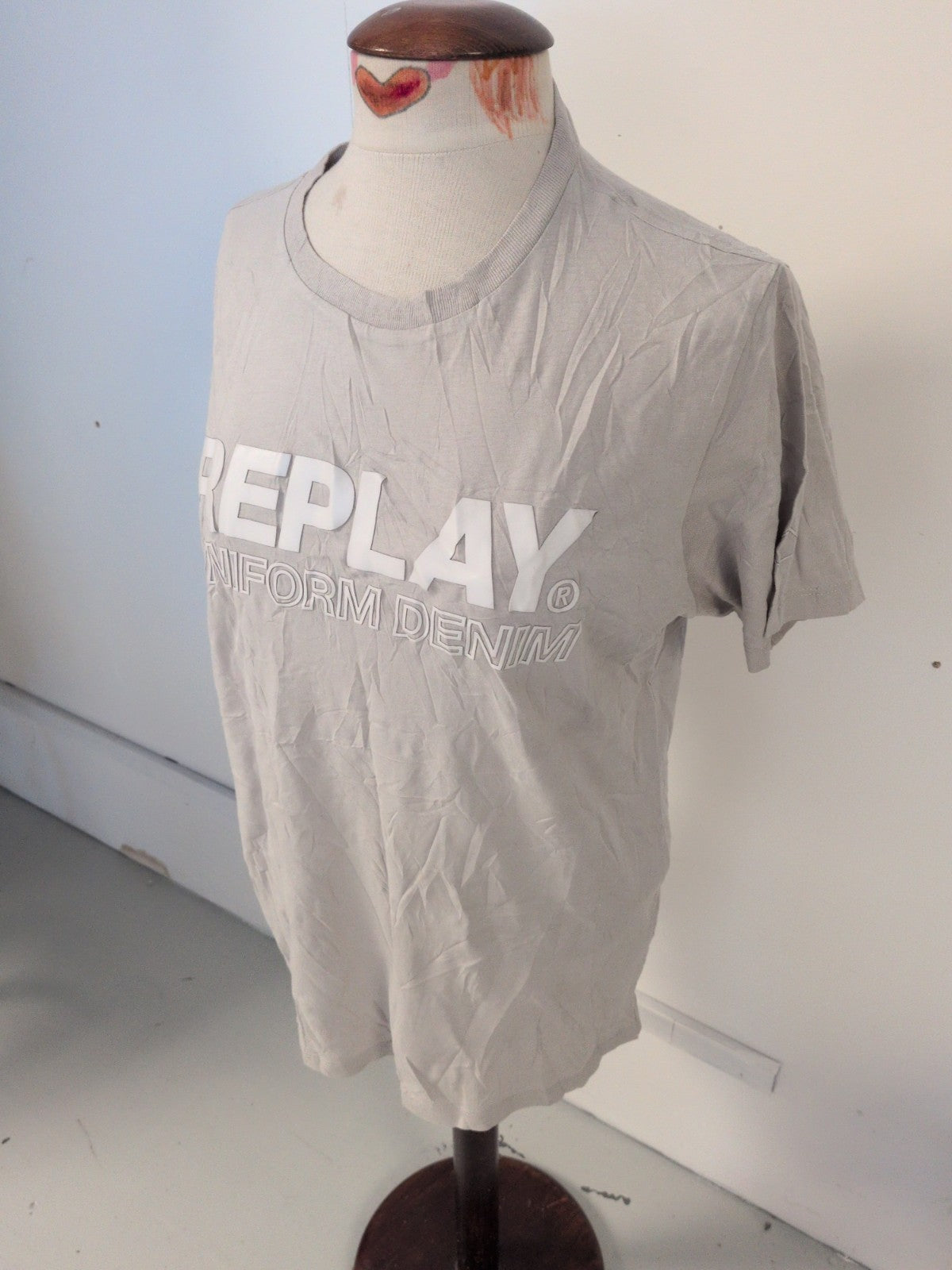 Replay Medium Grey Print Short Sleeve T-shirt
