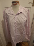 Mens Primark Size 16" Baby Pink Slim Fit Long Sleeved Dress Formal Shirt
