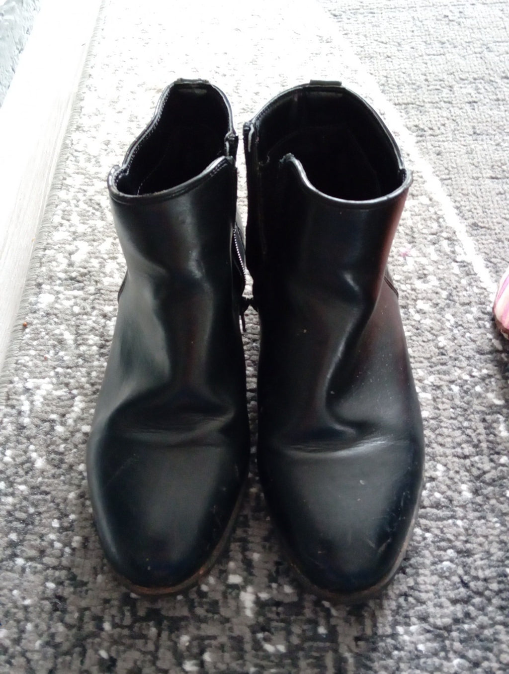 Ladies Black Ankle Boots Size 3 Principle Wide Fit Free Delivery