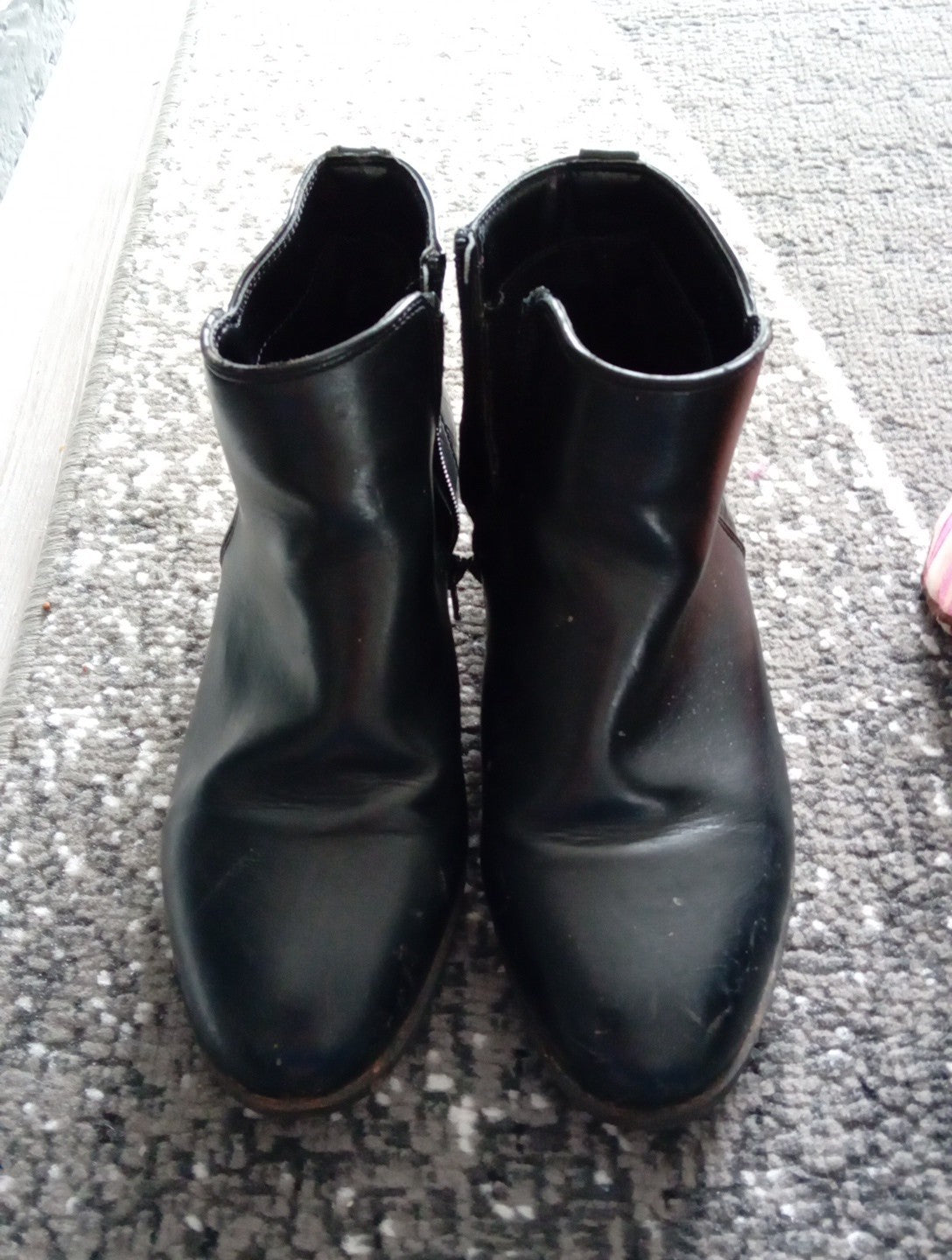 Ladies Black Ankle Boots Size 3 Principle Wide Fit Free Delivery