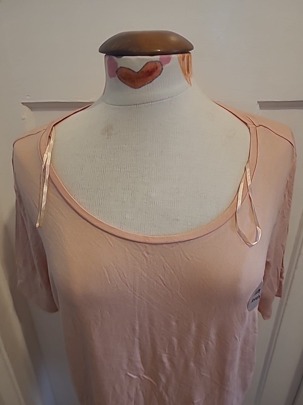 Ladies Tu Size 16 Pale Pink Soft Touch Short Sleeved Tshirt