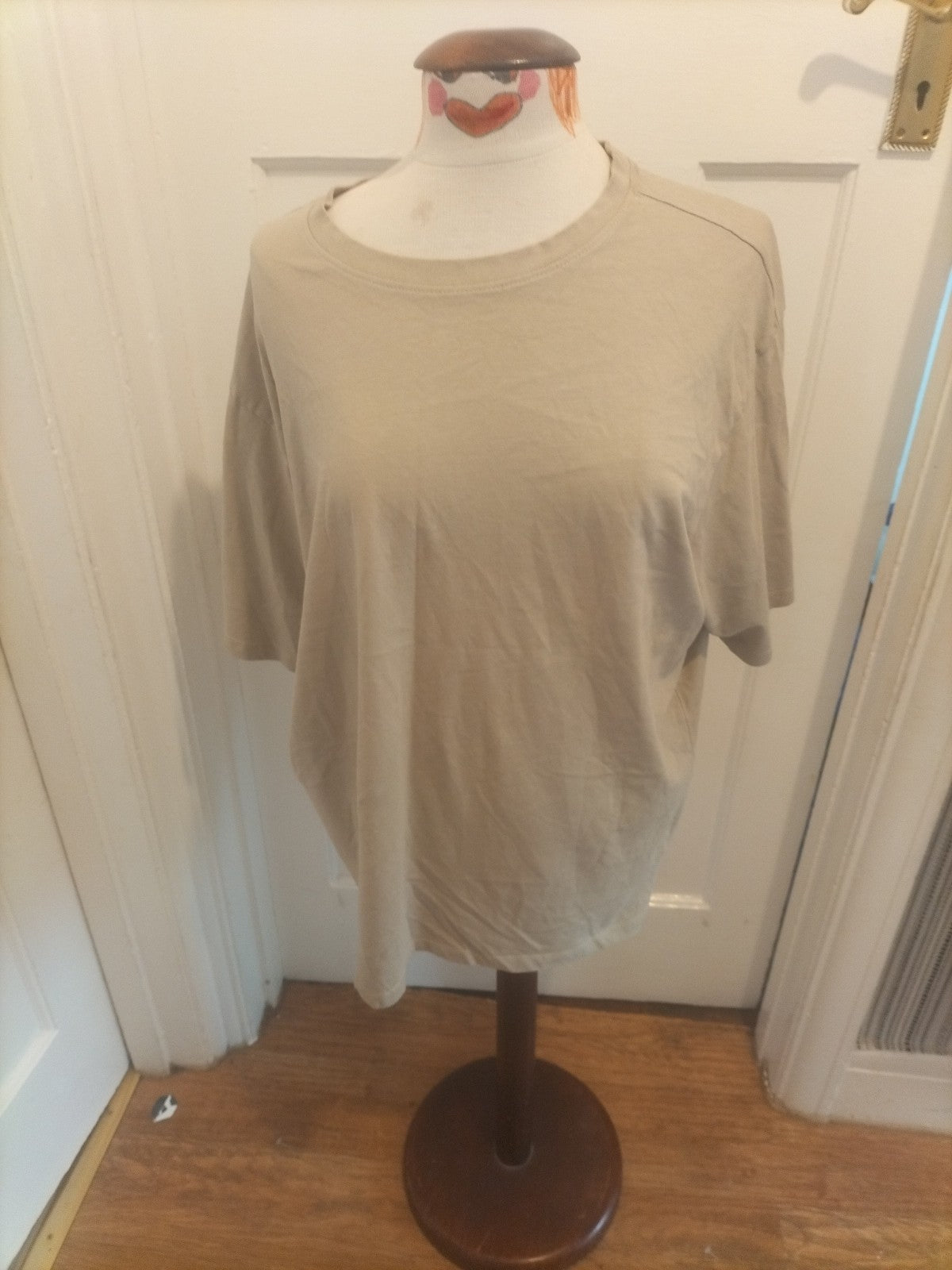 Mens Primark Size Xl Relaxed Fit Beige Short Sleeved Tshirt