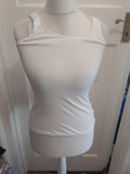 Next 12 White Sleeveless Plain Tank Vest Tol
