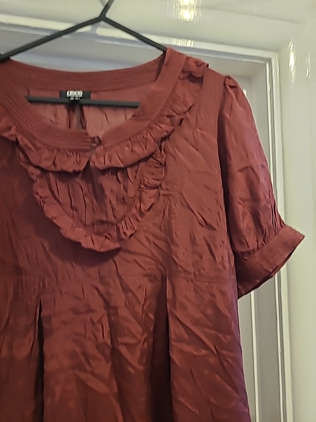 Ladies Asos Size 12 Purple Short Sleeved Dress