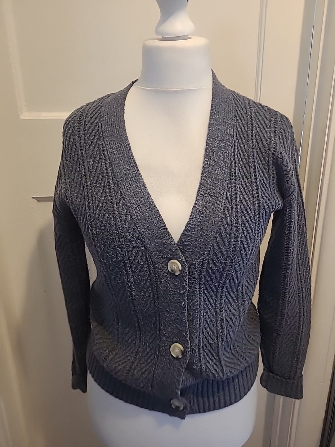 Ladies M&S Collection Size XS Air Force Blue Cardigan
