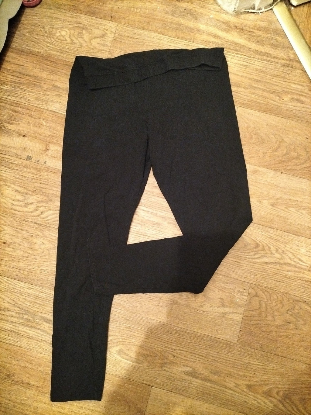 Mens F&F Size 18 Black Elasticated Capri Leggings