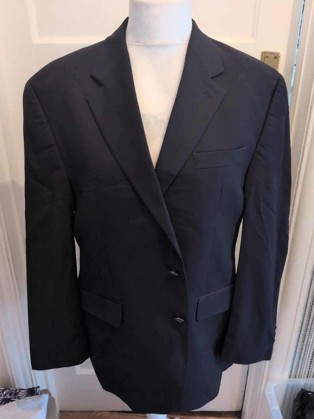 Mens Van Heusen Size 42s Navy Suit Jacket