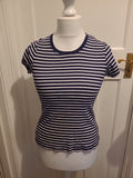 Ladies Tu Size 12 Striped Short Sleeved Tee