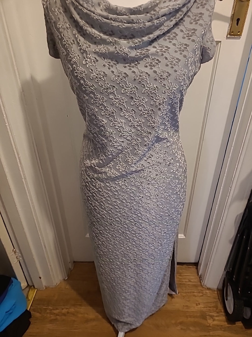 Ladies Kaleidoscope Size 14 Grey Sleeveless Long Length Dress