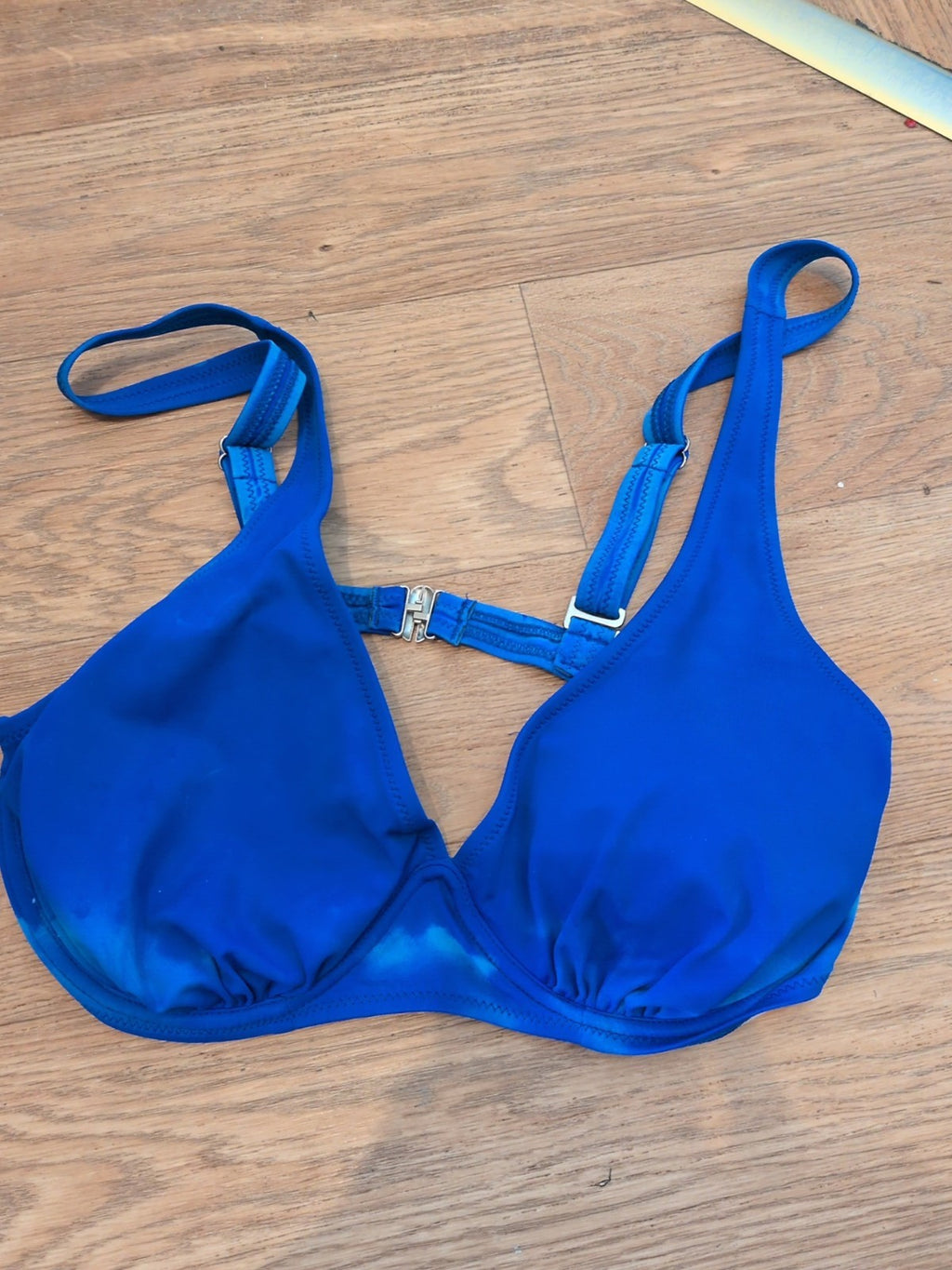 Small Blue Bikini Bra Fading On Places