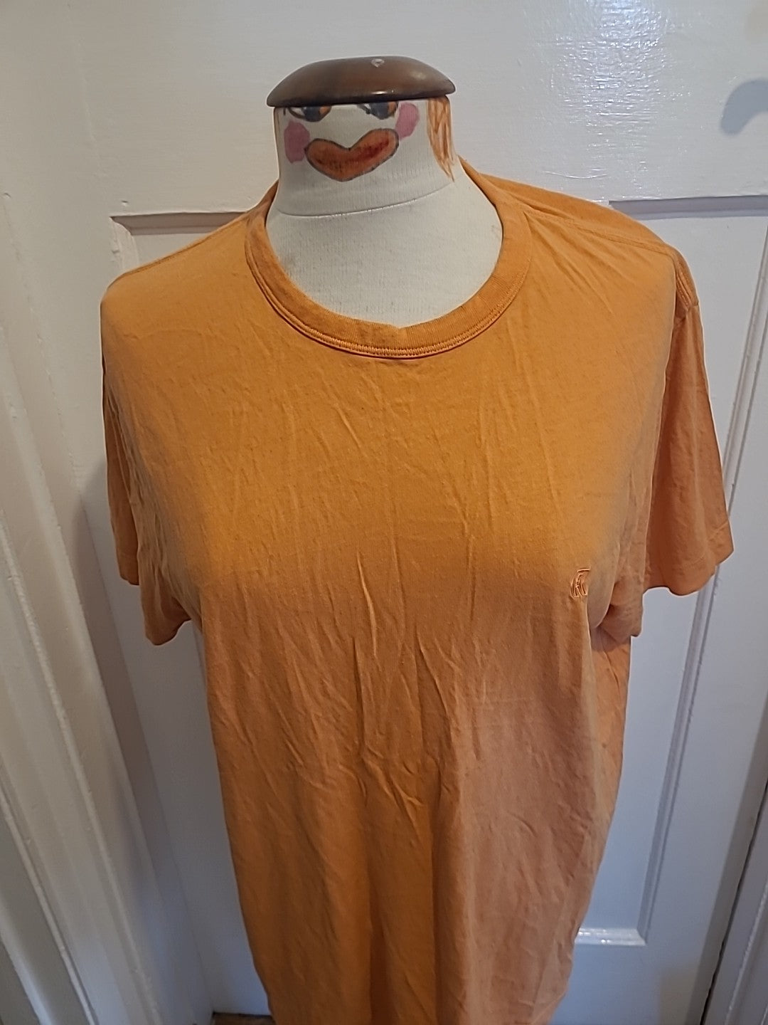 Ladies Size Large Orange Short Sleeved Round Neck Tshirt
