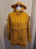 Ladies Divided Size Large Mustard Hooded Jacket