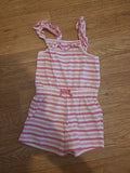 Girls George 12-18 Months Pink White Striped Playsuit