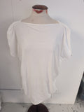 Large White Sleeveless T-shirt With Knot Detail