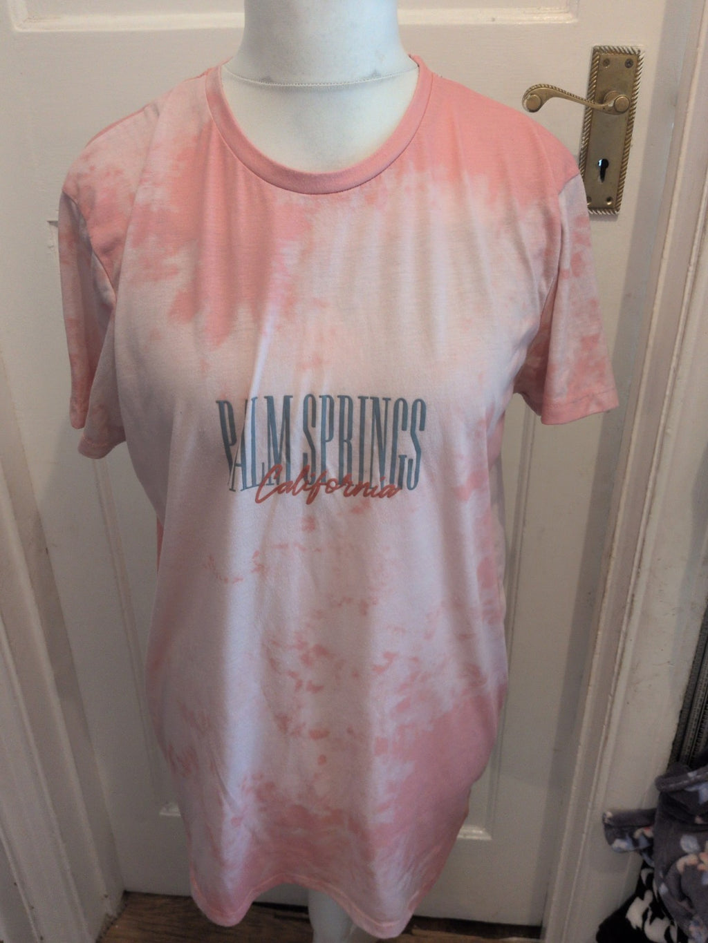Primark Large Pink Dye Palm Springs Short Sleeve T-shirt