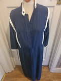 Ladies Claudie Amos Size 16 Navy Mid Sleeved Dress