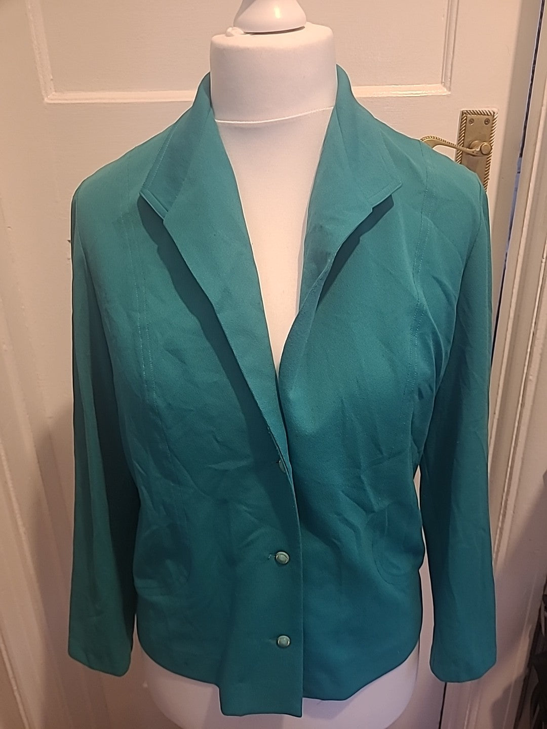 Ladies Fulton Size 18 Green Long Sleeved Blouse