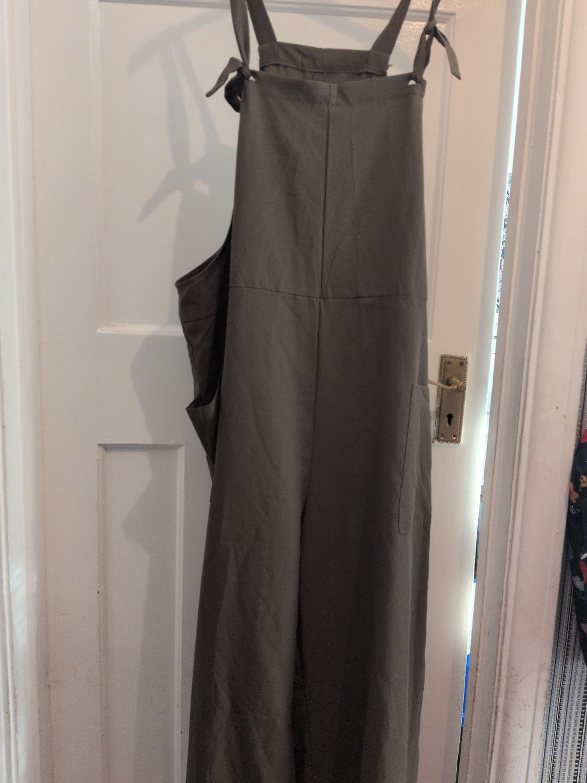 Ladies Size 3XL Dark Green Wide Leg Sleeveless Jumpsuit