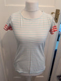 Boden 12 Pale Turquoise Stripe T-shirt Short Sleeve