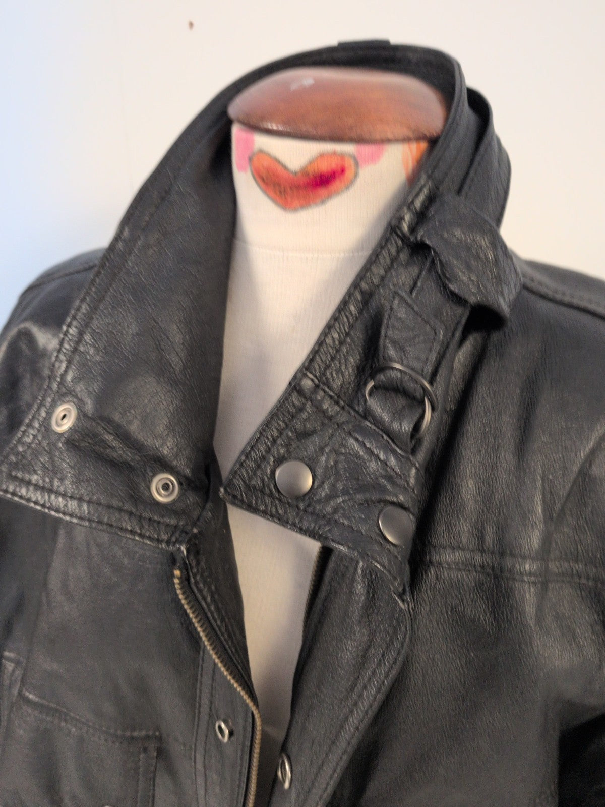 Real Leather Medium Black Lined Jacket