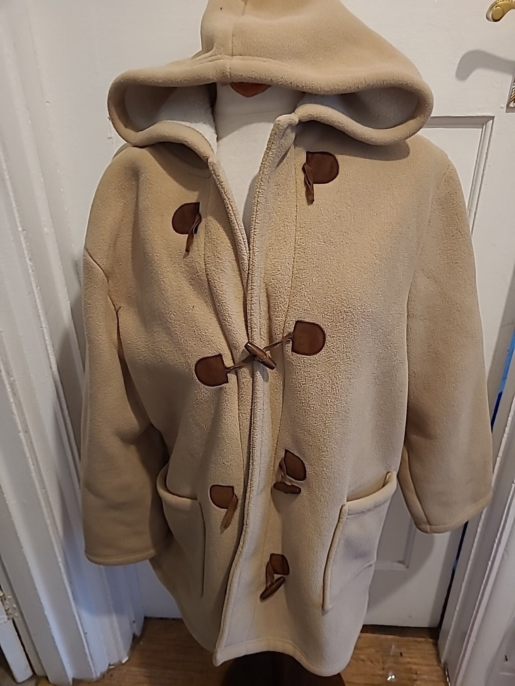 Ladies Being Casual Size 16 Beige Fleece Lined Jacket