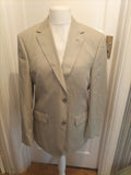 Mens Marks And Spencer Tailoring Size 40s Beige Lightweight Tuxedo Jacket