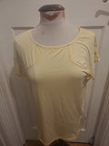 Ladies Craighoppers Size 16 Yellow/White Striped Short Sleeved Tshirt