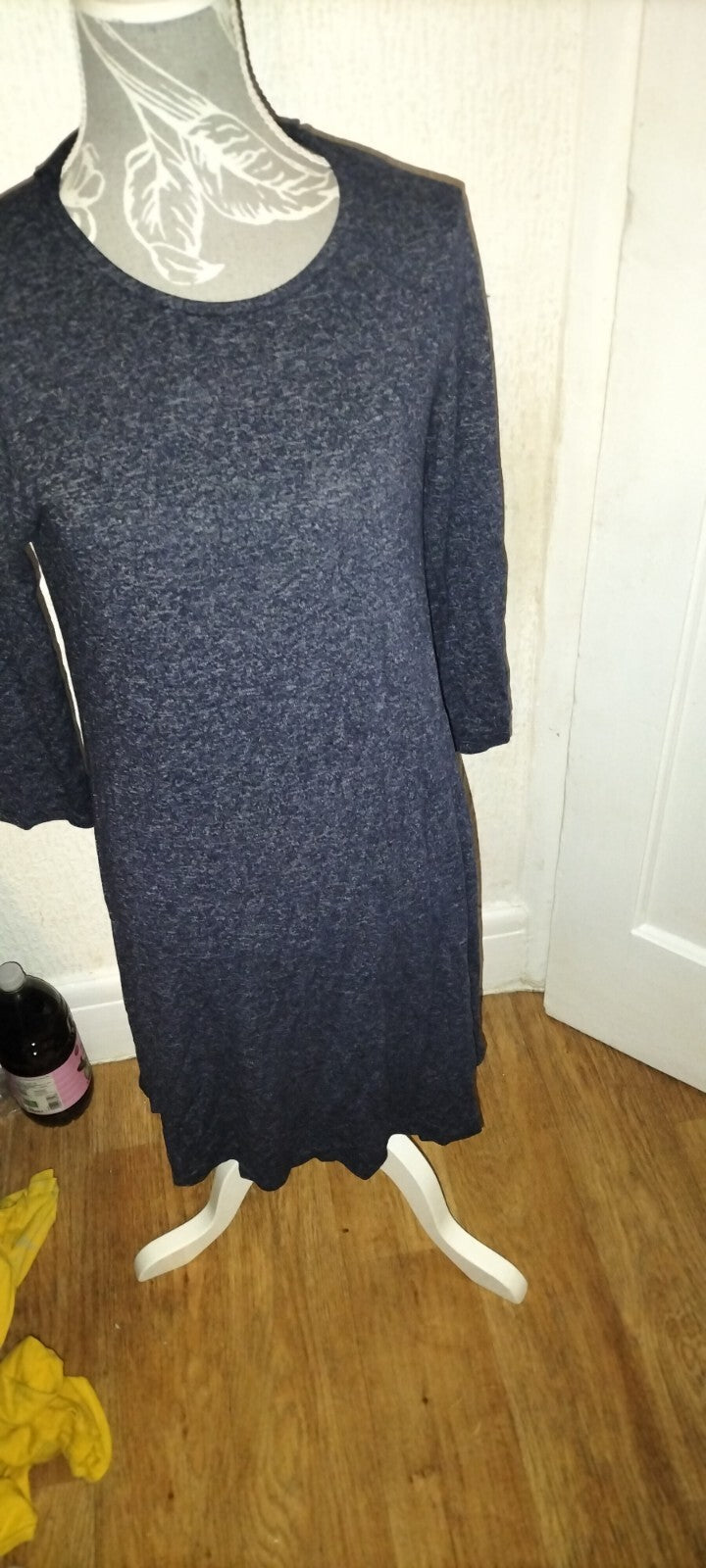 Ladies Tu Size 10 Grey Fleck Long Sleeved Dress