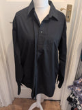 Marks And Spencer 17.5 Black Long Sleeve Smart Shirt Chest 44"