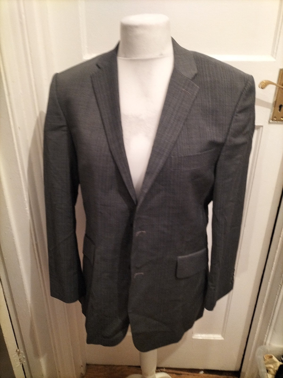 Mens Burton Size 40S Grey Pinstripe Suit Jacket