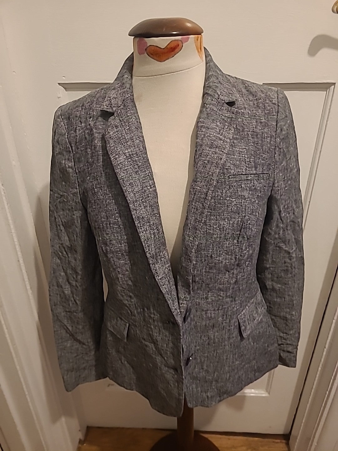 Ladies Tu Size 10 Grey Lined Blazer
