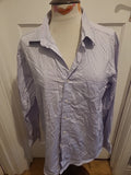 Mens Kirkland Size 16.5" Custom Fit Blue Red Check Long Sleeved Shirt