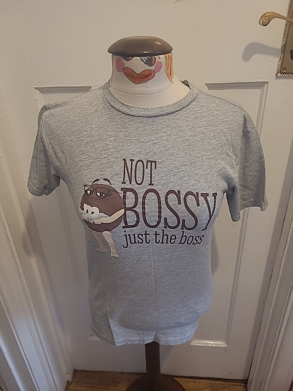 Mens M&M Size XXS Grey *Bossy* Short Sleeved Tshirt