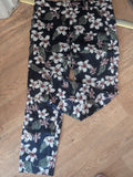 Zara Basic 14 Navy Floral Trousers Chino
