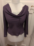 Mila Paoli 10 Purple Semi See Through Blouse Long Sleece