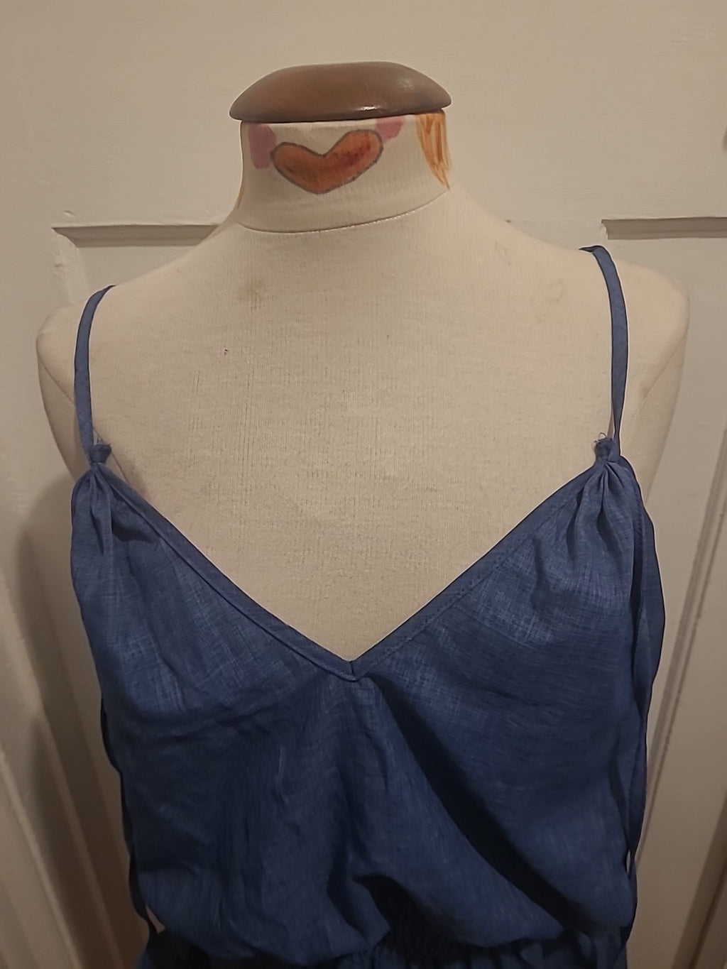 Ladies Chicme Size Large Denim Coloured Sleeveless Dress