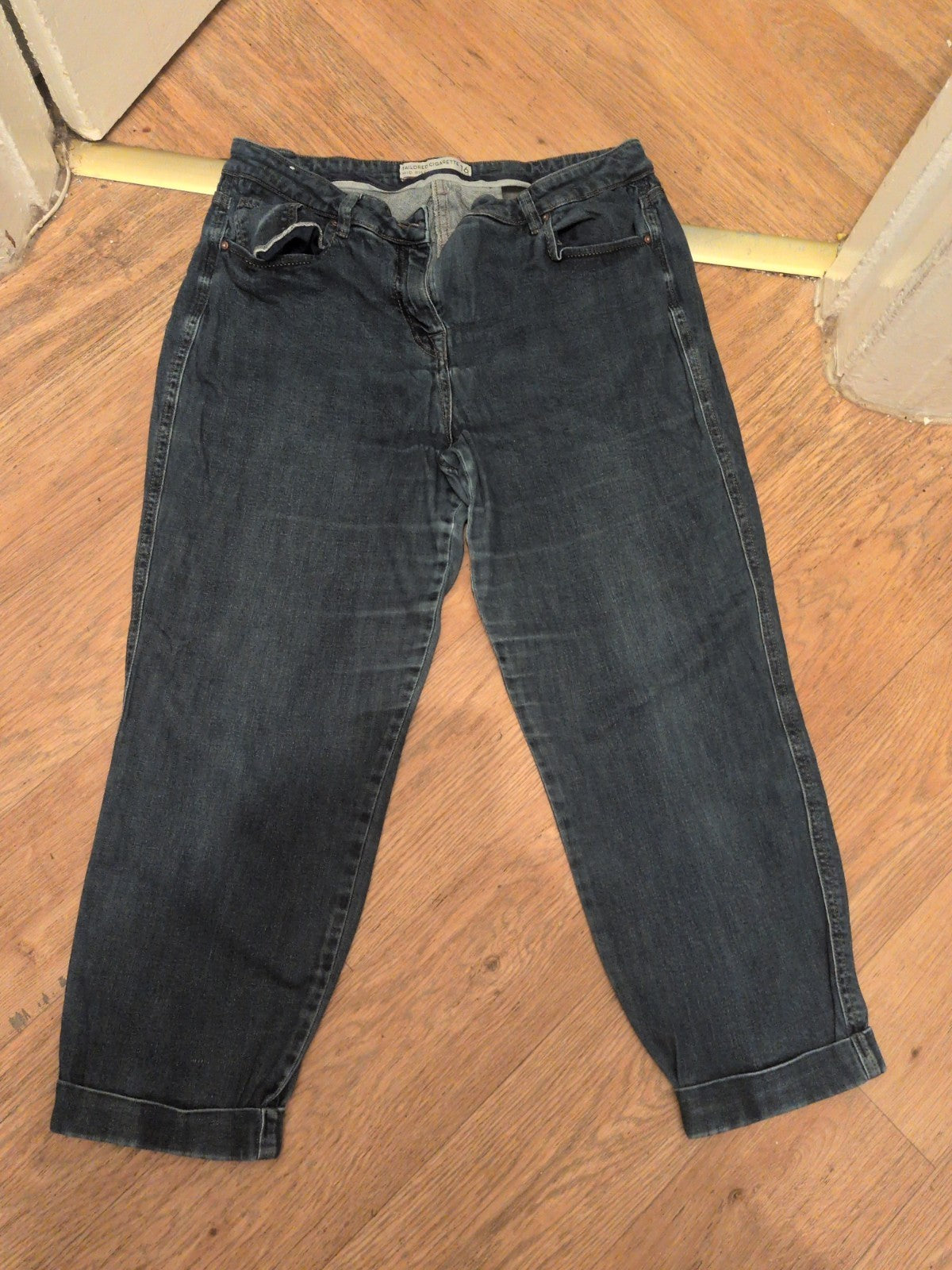 Ladies Next Size 16R Tailored Cigarette Mid Rise Jeans