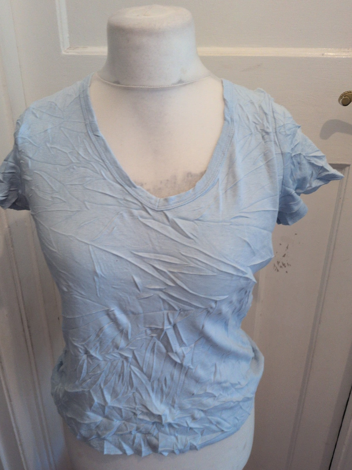 Marks And Spencer 16 Sky Blue Short Sleeve T-shirt