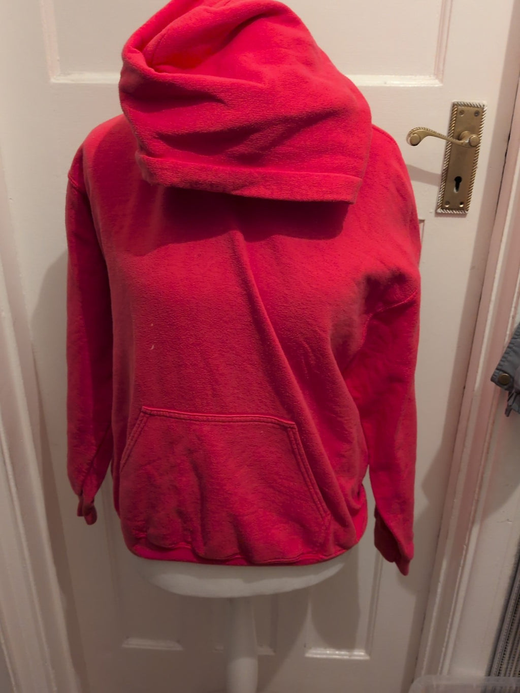 Gildan Medium Pink Pullover Hoodie(Couple Marks On Front)