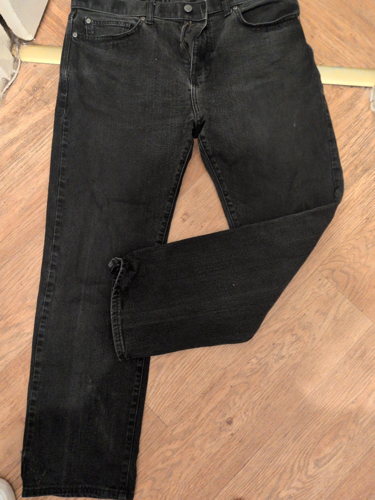 Marks And Spencer 36x29 Black Regular Jeans Straight