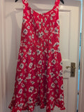 Tu 10 Red Floral Sleeveless Fit And Flare Dress