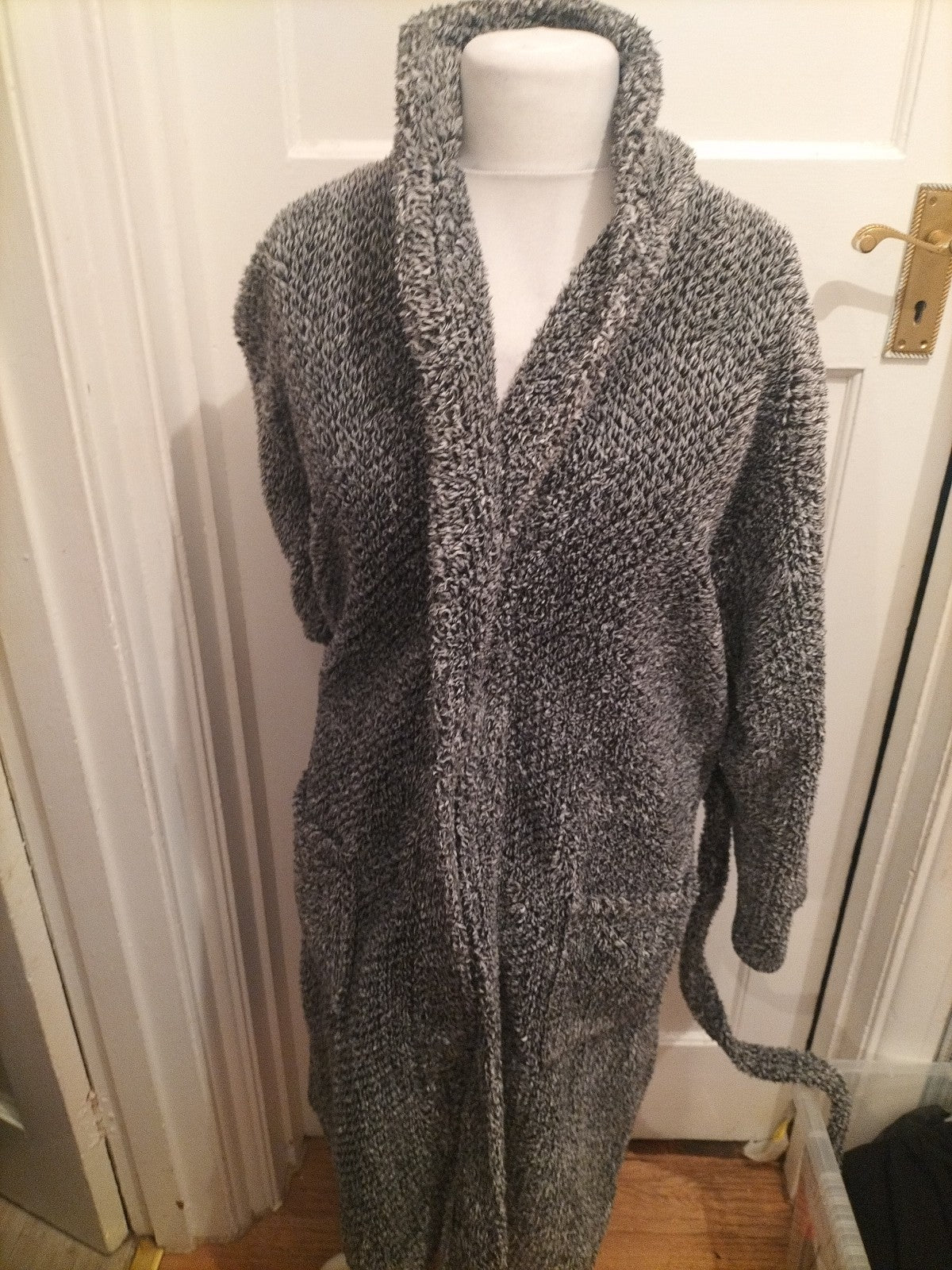 Mens George Size M Grey Dressing Gown