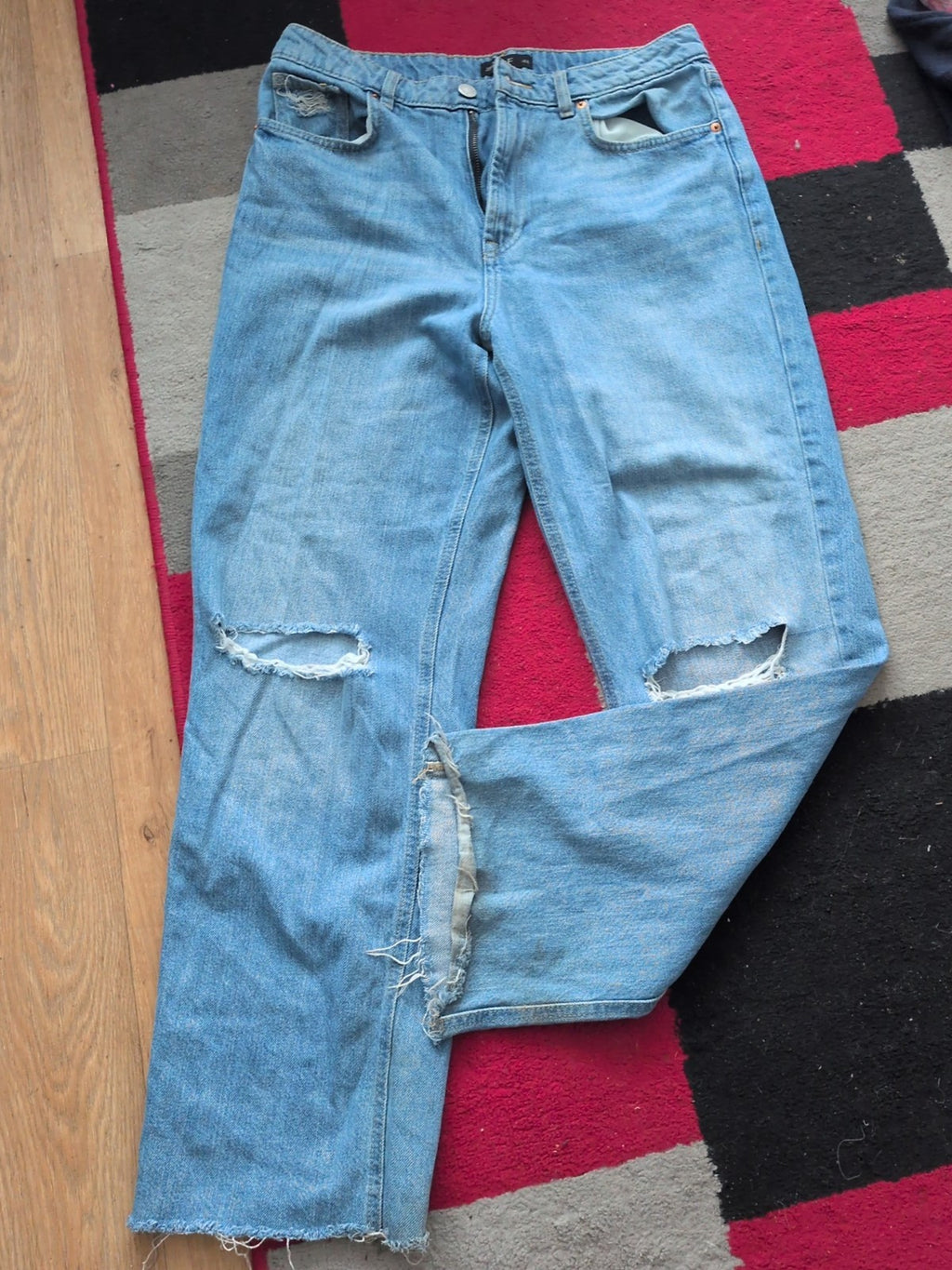 F&F 12 Straight Leg Rip Jeans