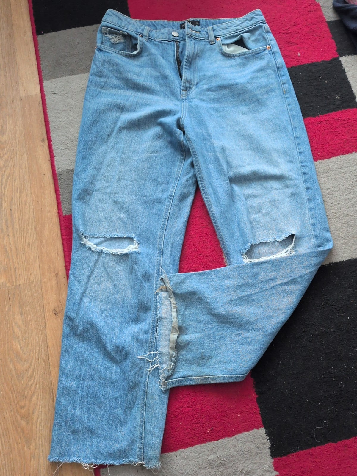F&F 12 Straight Leg Rip Jeans