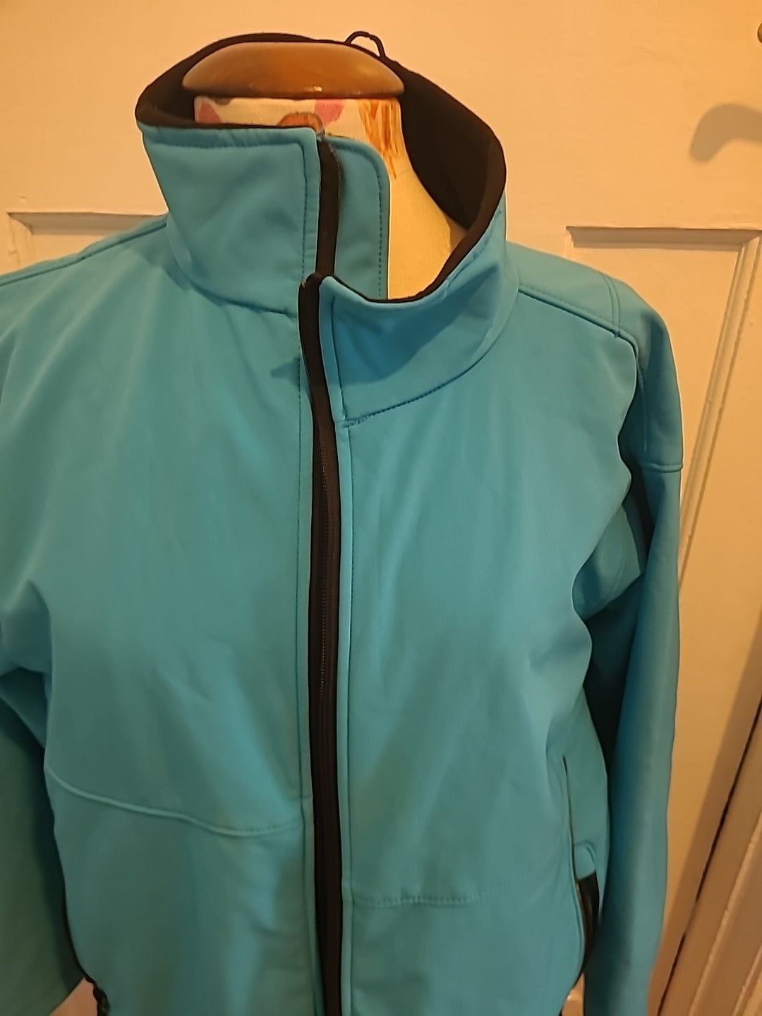Ladies Clique Size Large Sea Blue Zip Through Jacket