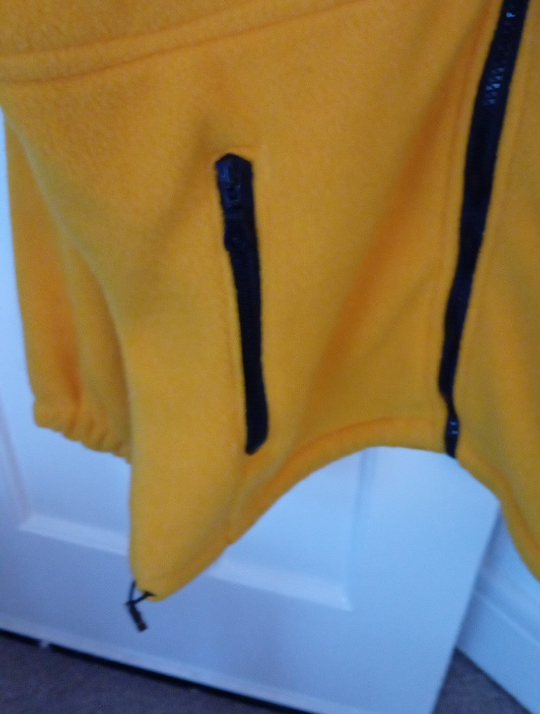 Ladies Yellow Fluffy Jacket Size Small