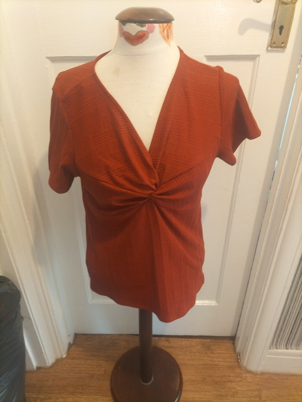 Ladies George Size 14 Brown Short Sleeved Tshirt